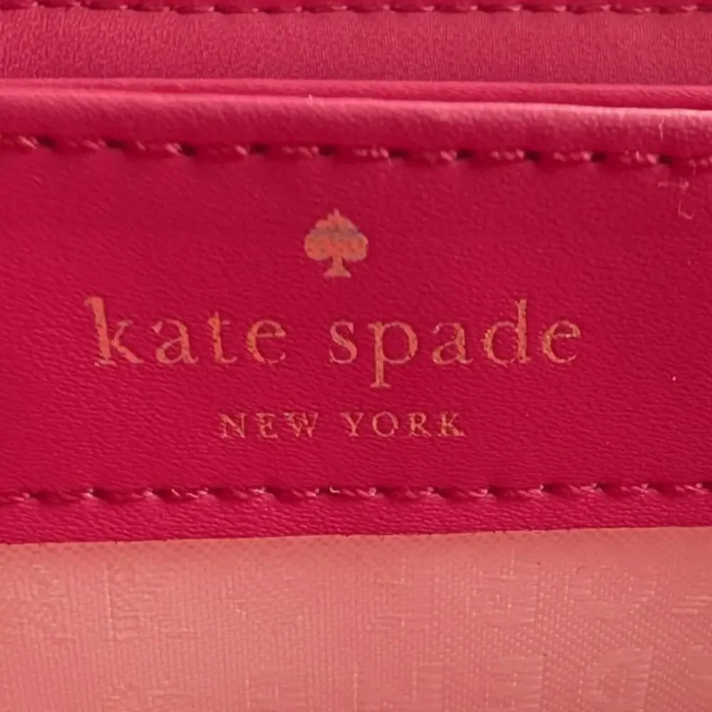 Kate Spade Spencer CrocEmbossed Leather Zip-Around Continental Wallet, Pink